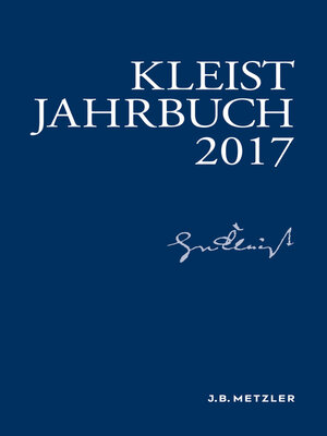 cover image of Kleist-Jahrbuch 2017